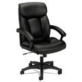 Office Desks & Workstations | HON HVL151.SB11 Metro Classic Series 48 in. x 30 in. x 29.5 in. Mahogany/Charcoal Right Pedestal Desk with HVL151 Executive High-Back Black Leather Chair Bundle image number 2