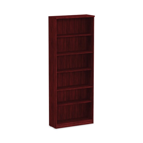 Office Filing Cabinets & Shelves | Alera ALEVA638232MY Valencia Series 6-Shelf 31-3/4 in. x 14 in. x 80-1/4 in. Bookcase - Mahogany image number 0