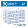 Toilet Paper | Scott 13217 Essential 100% Recycled Fiber SRB Septic Safe 2 Ply Bathroom Tissue - White (80/Carton) image number 1