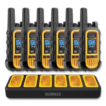 Dewalt DXFRS300-BCH6B 1W 22-Channel Heavy-Duty Walkie Talkies