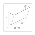 Office Jansan | Storex 70326U06C 16 in. x 4 in. x 7 in. Unbreakable Magnetic Wall Legal/Letter File - Smoke image number 4
