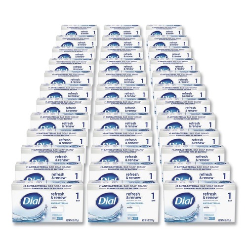Office Jansan | Dial 52336 92633 4 oz. Deodorant Bar Soap - Iconic Dial Soap Scent (36/Carton) image number 0