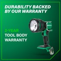 $99 and Under Sale! | Metabo HPT UB18DHQ4M 18V MultiVolt 1050 Lumen LED Lithium-Ion Cordless Handheld Spotlight (Tool Only) image number 10