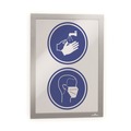  | Durable 400023 8.5 in. x 11 in. DURAFRAME SUN Sign Holder - Silver Frame (2/Pack) image number 1