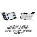 Office Jansan | Durable 561201 InstaView Expandable Desktop Reference System with 10 Panels - Black/White image number 10