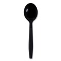Cutlery | Boardwalk BWKSSHWPPBIW Heavyweight Wrapped Polypropylene Soup Spoons - Black (1000/Carton) image number 0