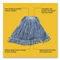 Mops | Rubbermaid Commercial FGD21306BL00 Super Stitch Blend Cotton/Synthetic Mop Head - Large, Blue (6/Carton) image number 2