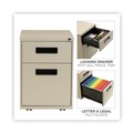 Office Filing Cabinets & Shelves | Alera ALEPABFPY 14.96 in. x 19.29 in. x 21.65 in. 2-Drawers: Box/File Legal/Letter Left or Right File Pedestal - Putty image number 3