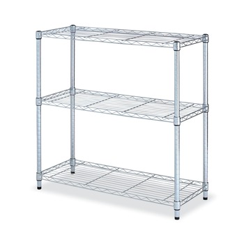 TOOL STORAGE ACCESSORIES | Alera ALESW833614SR Residential Wire Shelving Three-Shelf 36w x 14d x 36h Silver