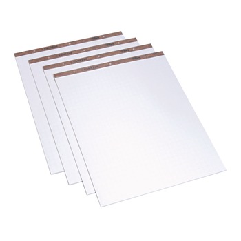 TOPS 50 Sheets 27 in. x 34 in. Quadrille Rule Easel Pads - White (4/Carton)