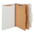 Universal UNV10282 Legal Size Six-Section 2 Dividers Pressboard Classification Folders - Gray (10/Box) image number 1
