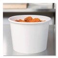 Food Trays, Containers, and Lids | Chinet 71037 Squat Paper 8 oz. - 10 oz. Streetside Design Food Containers - White (1000/Carton) image number 2