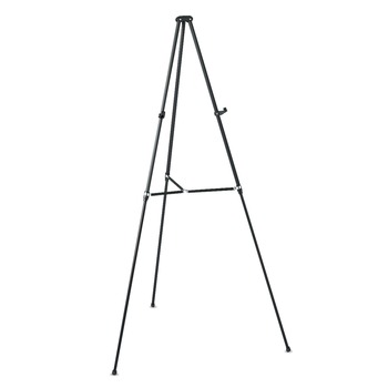 Quartet 38 in. - 66 in. High Lightweight Aluminum Telescoping Tripod Easel - Black