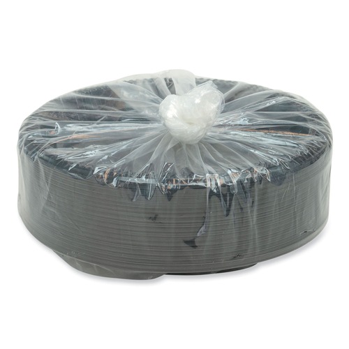 Pactiv Corp. YMI9E Meadoware Impact 8.9 in. dia Plastic Dinnerware, Plate - Black (400/Carton)
