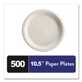 Bowls and Plates | Chinet 25776 PaperPro 10-1/2 in. Diameter Plate Naturals Fiber Dinnerware - Natural (500/Carton) image number 7