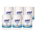 Hand Wipes | PURELL 9113-06 6.75 in. x 6 in. Fresh Citrus Sanitizing Hand Wipes - White, (6/Carton) image number 0