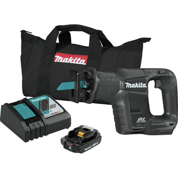 Factory Reconditioned Makita XRJ07R1B-R 18V LXT Sub-Compact Brushless Lithium-Ion Cordless Reciprocating Saw Kit (2 Ah)