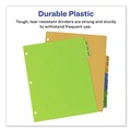 Office Jansan | Avery 11330 11 in. x 8.5 in. 12-Tab A to Z Durable Preprinted Plastic Tab Dividers - Assorted (1-Set) image number 2