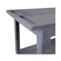 Utility Carts | Boardwalk UC4018BWK23 Two-Shelf 24 in. x 40 in. x 35-1/2 in. Plastic Resin Utility Cart - Gray image number 2