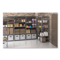 Office Carts & Stands | Tennsco ESPC-1836 36 in. W x 18 in. D x 75 in. H Closed 5-Shelf Commercial Steel Shelving - Medium Gray image number 2