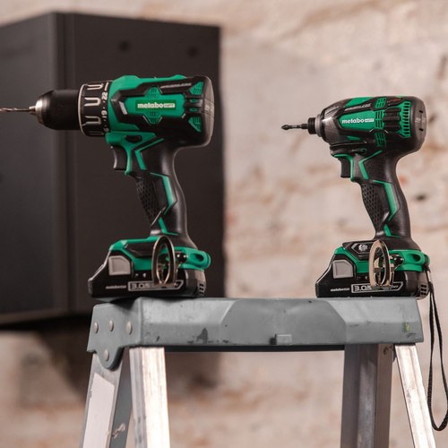 Metabo HPT MultiVolt 2-Tool 18-Volt Brushless Power Tool Combo Kit with Hard Case (2-Batteries Included and Charger Included) KC18DBFL2CM