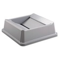 Trash & Waste Bins | Rubbermaid Commercial FG266400GRAY 20.13 in. Plastic Untouchable Square Swing Top Lid - Gray image number 0