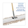  | Boardwalk BWKM365C 36 in. x 5 in. Cotton Head 60 in. Wood Handle Cotton Dry Mopping Kit - Natural (1-Kit) image number 3