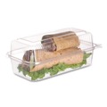 Food Trays, Containers, and Lids | Eco-Products EP-LC96 9 x 6 x 3 Renewable and Compostable Plastic Clamshell Hinged Food Containers - Clear (240/Carton) image number 7