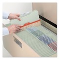 File Folders | Smead 14982 2 in. Expansion 2/5-Cut Two SafeSHIELD Coated Fasteners Letter Size Recycled Pressboard Folders - Gray-Green (25/Box) image number 3