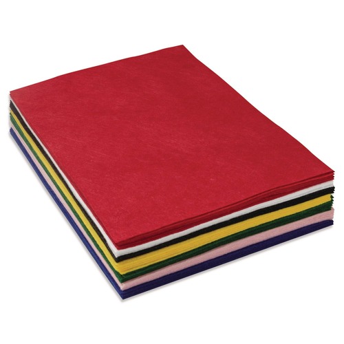 Bulk Savings Pricing 2 | Creativity Street PAC3904 9 x 12 Rectangular One Pound Felt Sheet Pack - Assorted Colors (30/Pack) image number 0