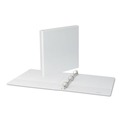 Office Jansan | Universal UNV20742 11 in. x 8.5 in. 1 in. Capacity 3 Rings Slant D-Ring View Binder - White image number 1