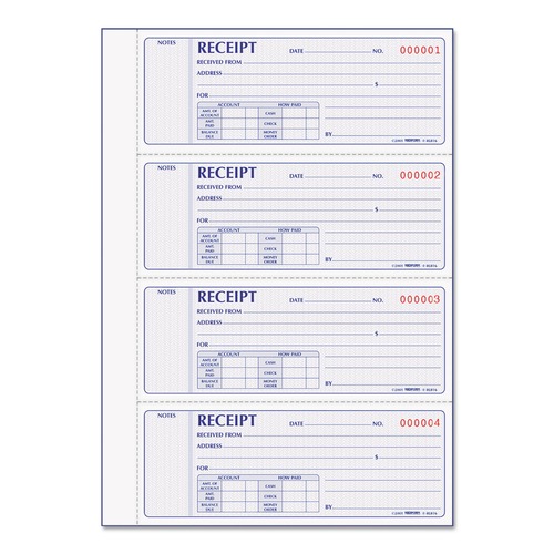 Just Launched | Rediform 8L816 Receipt Book, 7 X 2 3/4, Carbonless Duplicate, 400 Sets/book image number 0