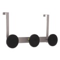  | Alba PMS3P 20 lb Capacity Over the Door 3-Peg Coat Hook - Black image number 0