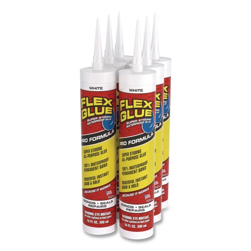 Adhesives & Glues | Flex Seal Products GFSTANR10 10 oz Flex Glue Super Strong Waterproof Glue - Dries White (6/Carton) image number 0