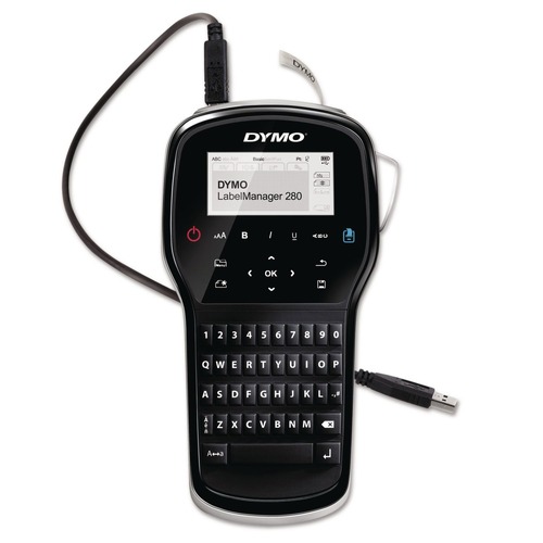 Office Jansan | DYMO 1815990 LabelManager 280 4 in. x 2.3 in. x 7.9 in. 0.6 in./s Print Speed Label Maker image number 0