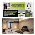 Office Electronics & Batteries | GoGreen Power GG-16000USB4 735 Joules 6-Outlet 4-USB Wall Tap - White image number 6