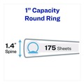 Office Jansan | Avery 23011 1 in. Capacity 8.5 x 5.5 Mini Size Protect and Store View Binder with 3 Round Rings - White image number 1