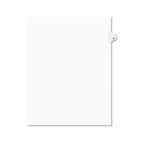  | Avery 01079 Preprinted Legal Exhibit 11 in. x 8.5 in. Side Tab Index Dividers - White (25/Pack) image number 0