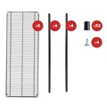  | Alera ALESW664818BL NSF Certified 6-Shelf 48 in. x 18 in. x 72 in. Wire Shelving Kit - Black image number 4