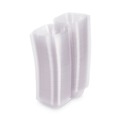 Food Trays, Containers, and Lids | Eco-Products EP-LC6 6 in. x 6 in. x 3 in. Renewable and Compostable Plastic Clamshell Hinged Food Containers - Clear (240/Carton) image number 0