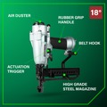 Influencers | Metabo HPT N3804A5M 18-Gauge Narrow Crown Pro Finish Stapler image number 3