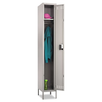 Safco 12 in. x 18 in. x 78 in. Single-Tier Locker - Two-Tone Gray