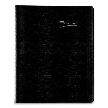Brownline CB1200.BLK Essential Collection 14-Month Ruled Planner, 8.88 X 7.13, Black, 2022