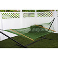 Outdoor Living | Bliss Hammock BH-410GR 450 lbs. Capacity 60 in. Cotton Rope Hammock with Spreader Bar - Green image number 4