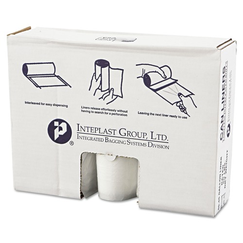 Trash Bags | Inteplast Group VALH4048N14 40 in. x 46 in. 45 gal. 12 mic High-Density Commercial Can Liners Value Pack - Clear (250/Carton) image number 0