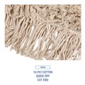 Mops | Boardwalk BWK1048 48 in. x 3 in. Cotton Dust Mop Head - White image number 4