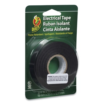 Duck 0.75 in. x 66 ft. 1 in. Core Pro Electrical Tape - Black (1-Roll)