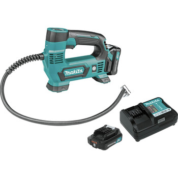 AIR COMPRESSORS | Makita MP100DWRX1 12V max CXT Lithium-Ion Cordless Inflator Kit (2 Ah)