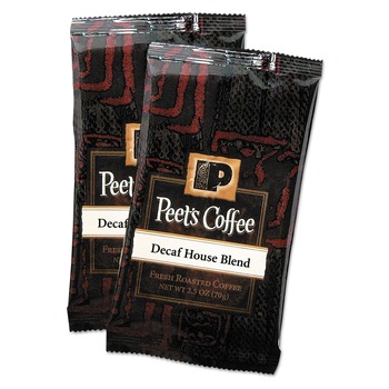 Peet's Coffee & Tea 504913 Coffee Portion Packs, House Blend, Decaf, 2.5 Oz Frack Pack, 18/box