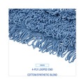 Mops | Boardwalk BWK1148 48 in. x 5 in. Cotton/Synthetic Blend Dust Mop Head - Blue image number 5